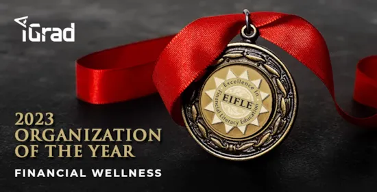 iGrad Recognized with 2023 Organization of the Year Award by the Institute for Financial Literacy header