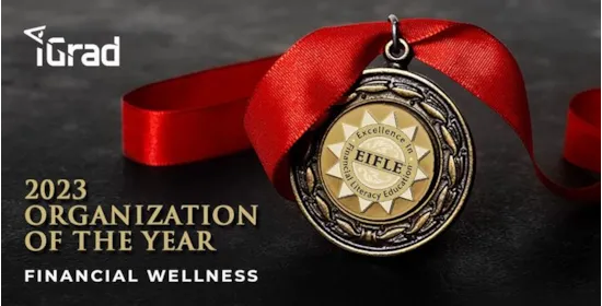 iGrad Recognized with 2023 Organization of the Year Award by the Institute for Financial Literacy header