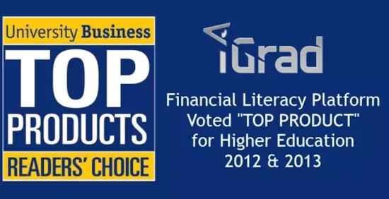iGrad Financial Literacy Platform Named \”Top Product\” For Second Year By University Business header