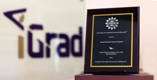 EIFLE Financial Literacy Award Presented to iGrad header